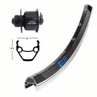 Roue Avant 26 Pouces Avec Moyeu Dynamo Shimano Alfine Pour Frein à Disque Centerlock Et Jante Exal ZX 19
