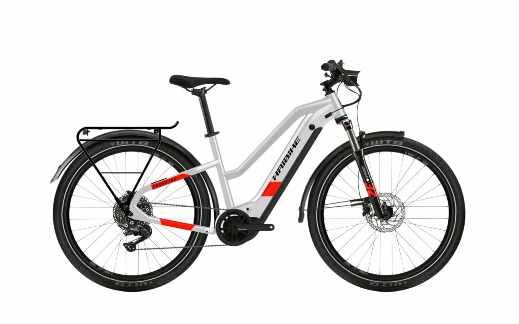 VTC électrique HAIBIKE Trekking 7 Gris/rouge 630Wh Femme - 2021 3 VTC électrique HAIBIKE Trekking 7 Gris/rouge 630Wh Femme - 2021