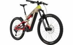 VTT électrique CANNONDALE Moterra Neo Carbon LT 1 29/27.5 750Wh Beige/Rouge -magasin de vélo vtt electrique cannondale moterra neo carbon lt 1 29275 750wh beigerouge 1